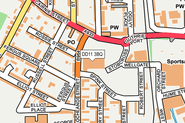 DD11 3BQ map - OS OpenMap – Local (Ordnance Survey)