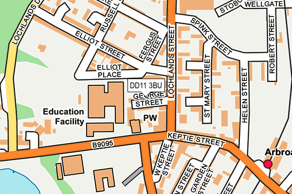 DD11 3BU map - OS OpenMap – Local (Ordnance Survey)