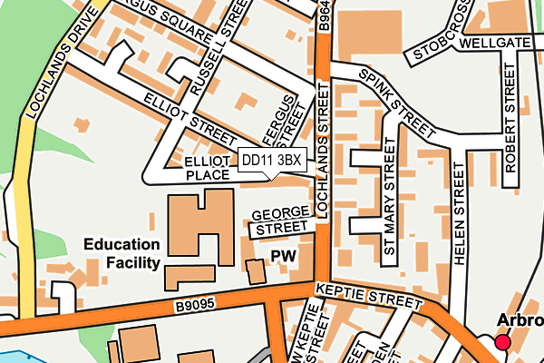 DD11 3BX map - OS OpenMap – Local (Ordnance Survey)