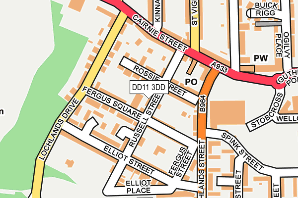 DD11 3DD map - OS OpenMap – Local (Ordnance Survey)