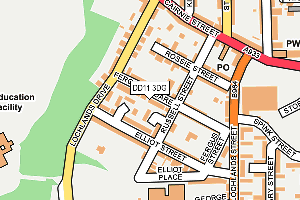 DD11 3DG map - OS OpenMap – Local (Ordnance Survey)