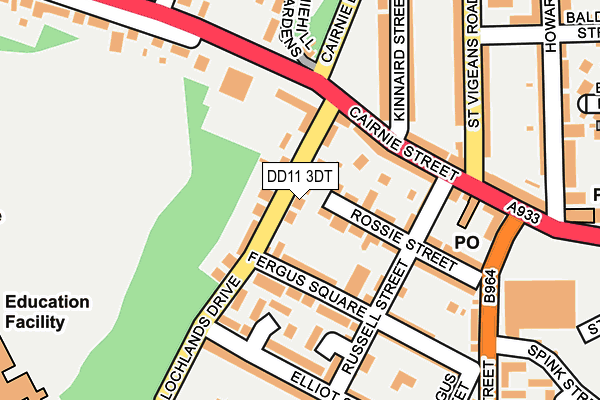 DD11 3DT map - OS OpenMap – Local (Ordnance Survey)