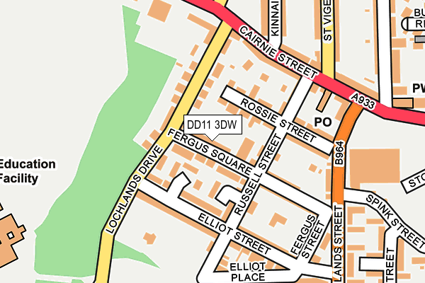 DD11 3DW map - OS OpenMap – Local (Ordnance Survey)
