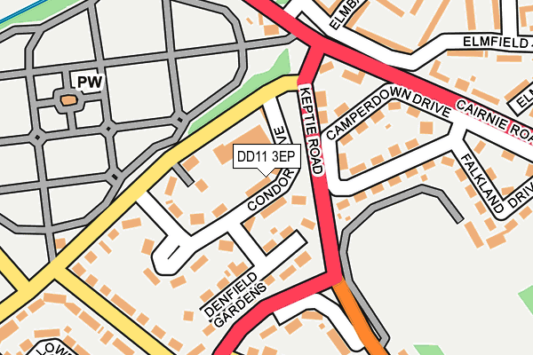 DD11 3EP map - OS OpenMap – Local (Ordnance Survey)