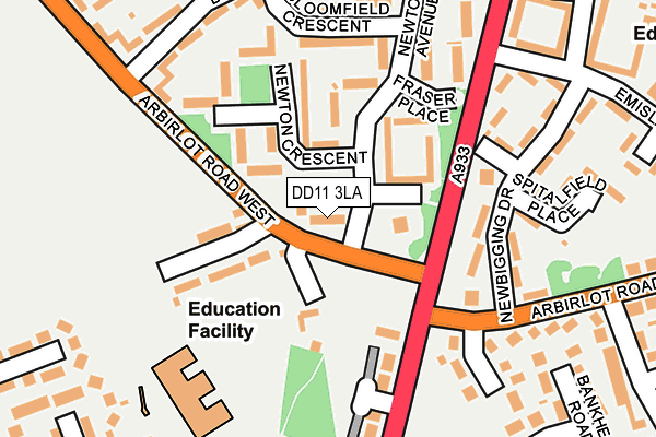 DD11 3LA map - OS OpenMap – Local (Ordnance Survey)