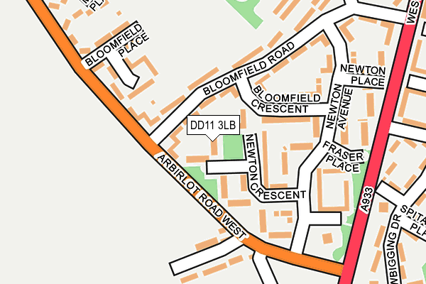 DD11 3LB map - OS OpenMap – Local (Ordnance Survey)