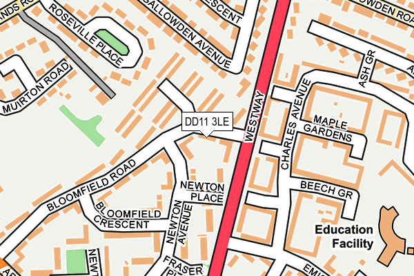 DD11 3LE map - OS OpenMap – Local (Ordnance Survey)