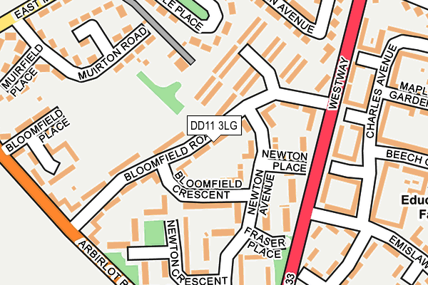 DD11 3LG map - OS OpenMap – Local (Ordnance Survey)