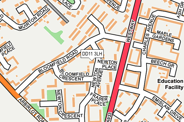 DD11 3LH map - OS OpenMap – Local (Ordnance Survey)