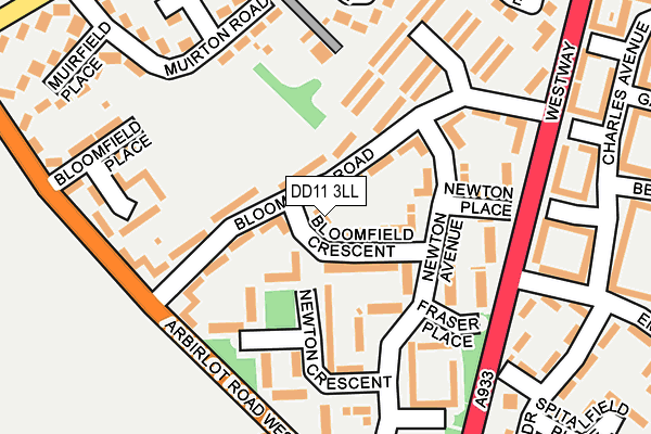 DD11 3LL map - OS OpenMap – Local (Ordnance Survey)