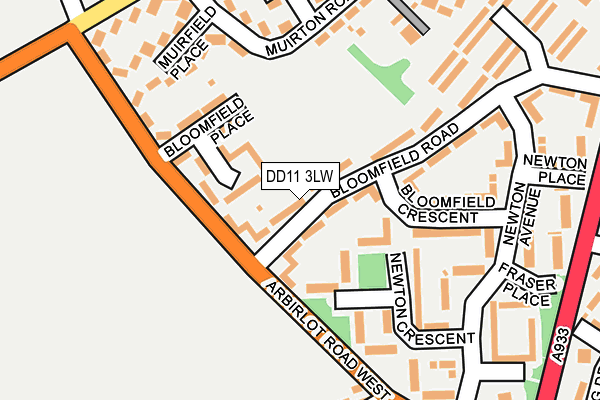 DD11 3LW map - OS OpenMap – Local (Ordnance Survey)