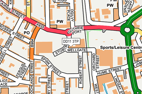 DD11 3TP map - OS OpenMap – Local (Ordnance Survey)
