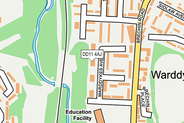 DD11 4AJ map - OS OpenMap – Local (Ordnance Survey)