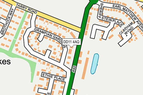 DD11 4AQ map - OS OpenMap – Local (Ordnance Survey)