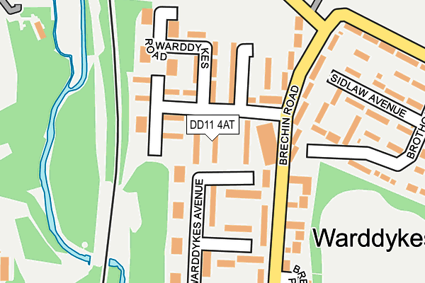 DD11 4AT map - OS OpenMap – Local (Ordnance Survey)
