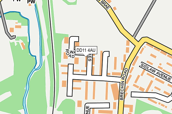 DD11 4AU map - OS OpenMap – Local (Ordnance Survey)