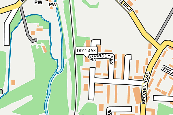 DD11 4AX map - OS OpenMap – Local (Ordnance Survey)