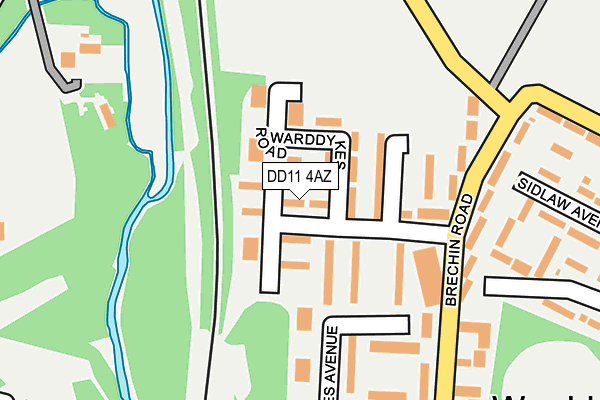 DD11 4AZ map - OS OpenMap – Local (Ordnance Survey)