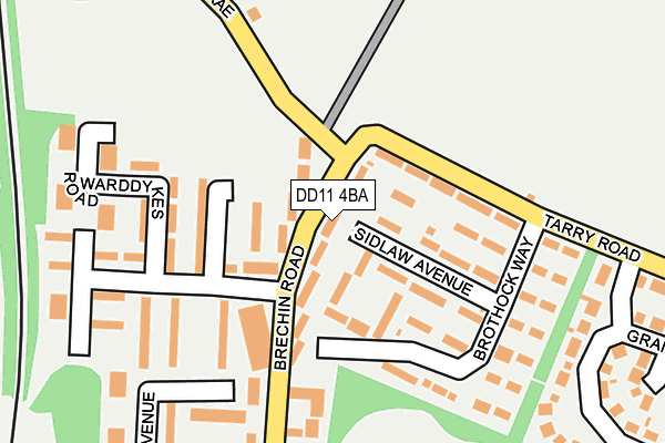 DD11 4BA map - OS OpenMap – Local (Ordnance Survey)