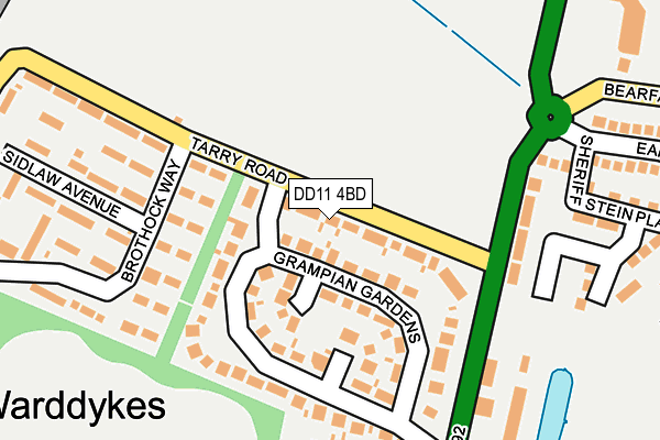DD11 4BD map - OS OpenMap – Local (Ordnance Survey)