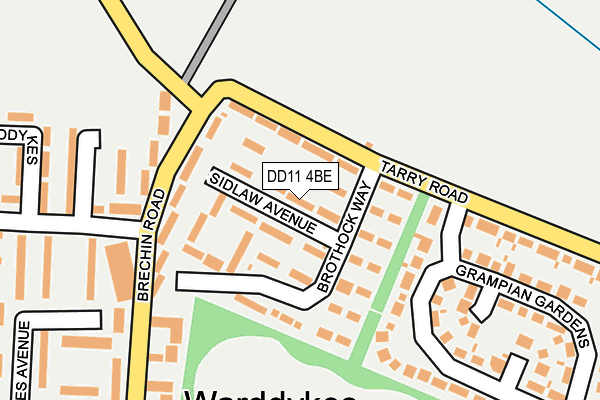 DD11 4BE map - OS OpenMap – Local (Ordnance Survey)