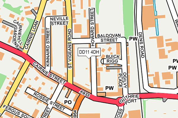 Map of CORNER BAR ARBROATH LIMITED at local scale