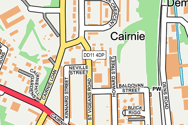 DD11 4DP map - OS OpenMap – Local (Ordnance Survey)