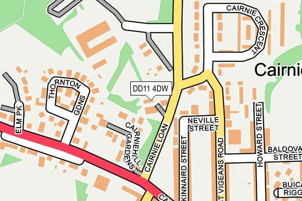 DD11 4DW map - OS OpenMap – Local (Ordnance Survey)