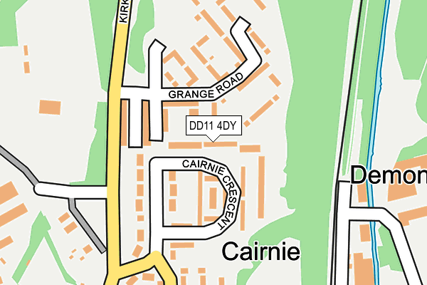 DD11 4DY map - OS OpenMap – Local (Ordnance Survey)