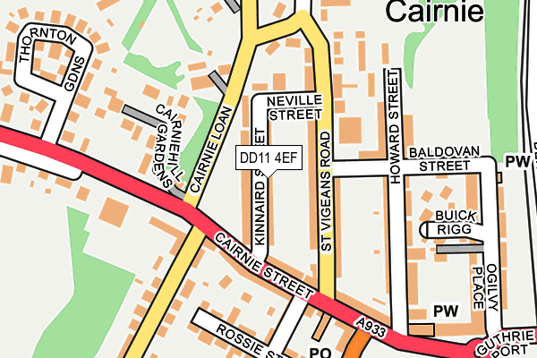 DD11 4EF map - OS OpenMap – Local (Ordnance Survey)