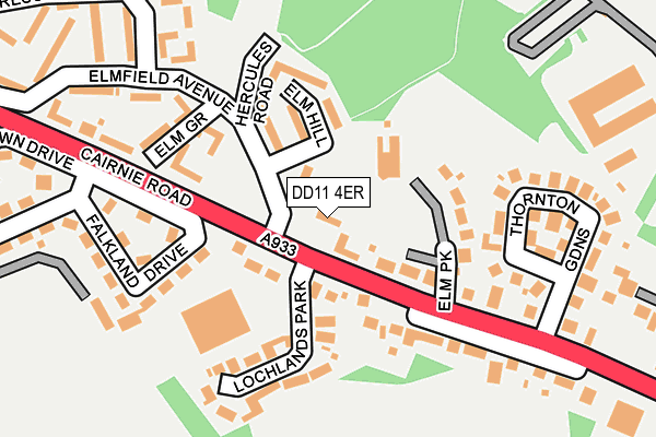 DD11 4ER map - OS OpenMap – Local (Ordnance Survey)