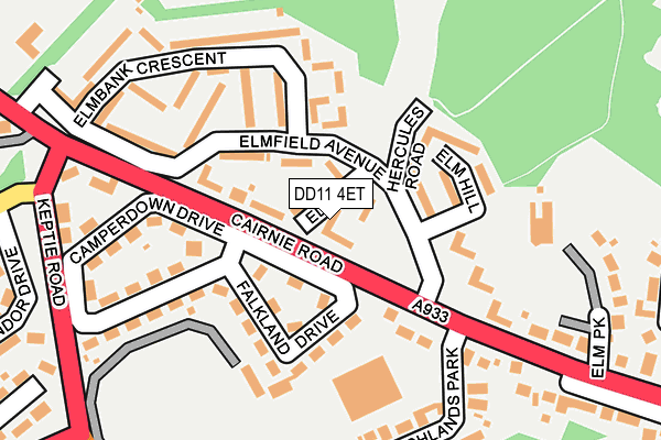 DD11 4ET map - OS OpenMap – Local (Ordnance Survey)