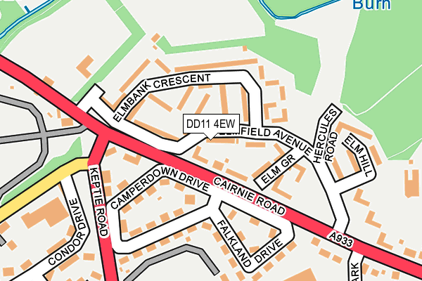 DD11 4EW map - OS OpenMap – Local (Ordnance Survey)
