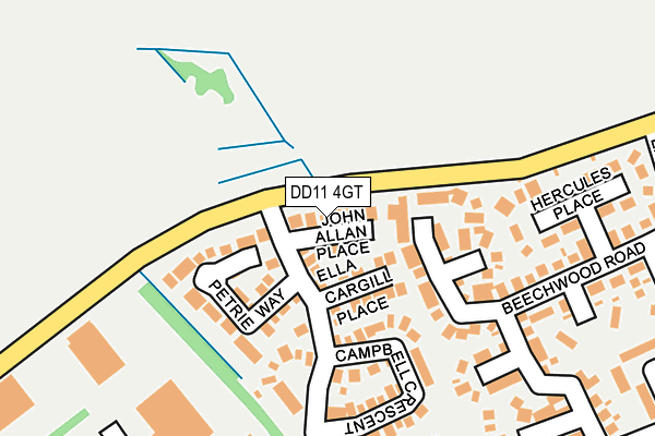 DD11 4GT map - OS OpenMap – Local (Ordnance Survey)