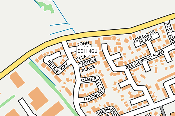 DD11 4GU map - OS OpenMap – Local (Ordnance Survey)