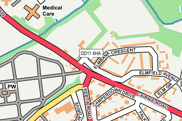 DD11 4HA map - OS OpenMap – Local (Ordnance Survey)