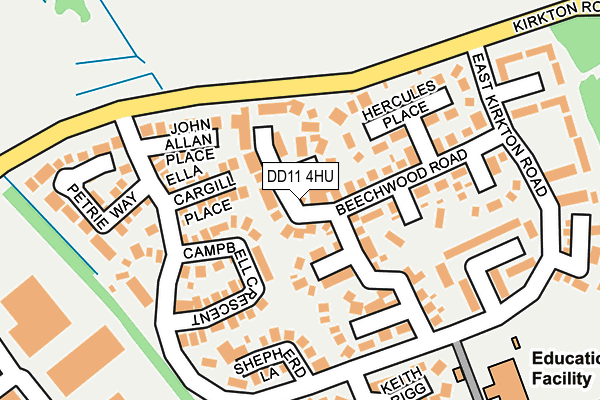 DD11 4HU map - OS OpenMap – Local (Ordnance Survey)