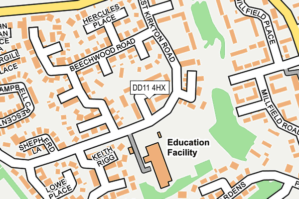 DD11 4HX map - OS OpenMap – Local (Ordnance Survey)