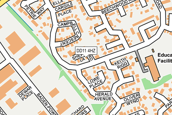 DD11 4HZ map - OS OpenMap – Local (Ordnance Survey)