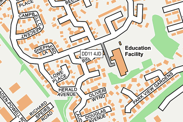 DD11 4JD map - OS OpenMap – Local (Ordnance Survey)