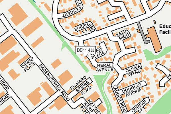 DD11 4JJ map - OS OpenMap – Local (Ordnance Survey)