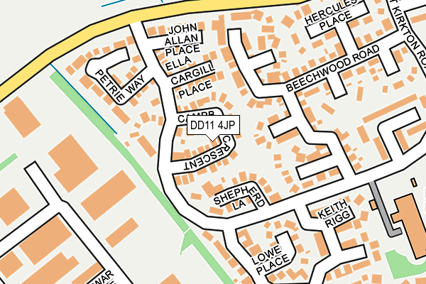 DD11 4JP map - OS OpenMap – Local (Ordnance Survey)
