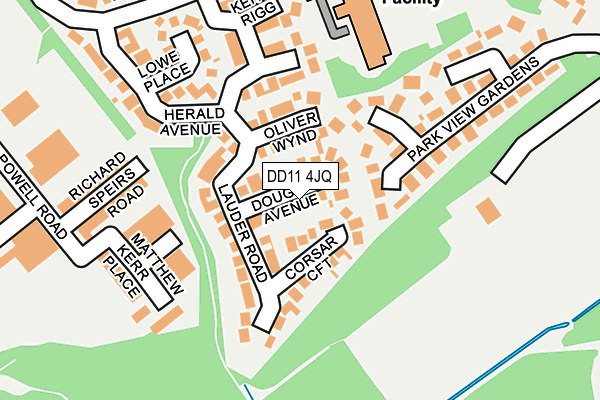 DD11 4JQ map - OS OpenMap – Local (Ordnance Survey)