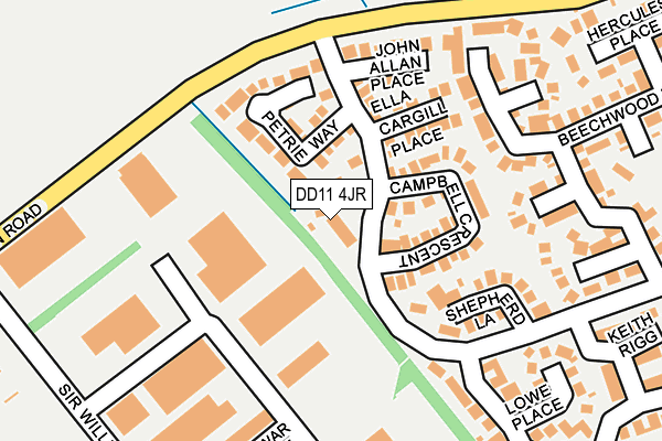 DD11 4JR map - OS OpenMap – Local (Ordnance Survey)