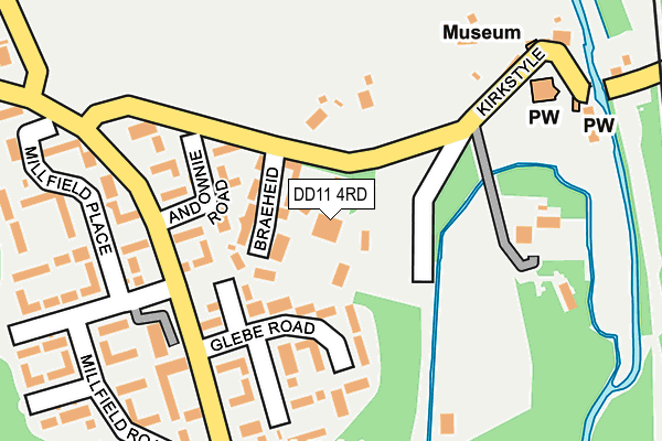 DD11 4RD map - OS OpenMap – Local (Ordnance Survey)