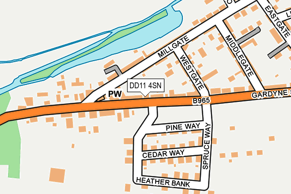 DD11 4SN map - OS OpenMap – Local (Ordnance Survey)