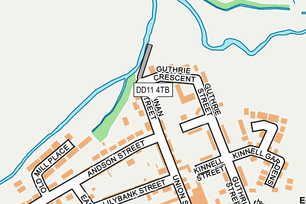 DD11 4TB map - OS OpenMap – Local (Ordnance Survey)