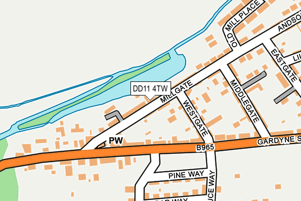 DD11 4TW map - OS OpenMap – Local (Ordnance Survey)