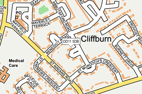 DD11 5DB map - OS OpenMap – Local (Ordnance Survey)