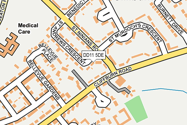DD11 5DE map - OS OpenMap – Local (Ordnance Survey)